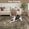 thumbnail image 3 of SIXHOME 8'x10' Area Rugs for Living Room Washable Vintage Medallion Rug Oriental Floral Distressed Carpet Ultra Soft Indoor Rugs for Bedroom Dining Room Retro Home Decor Green, 3 of 5