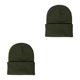 thumbnail image 2 of Gorros de punto Qarigey Ajustable Otoño Color caramelo Verde ejercito 2piezas CBP263742, 2 of 5