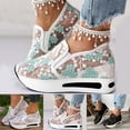 thumbnail image 2 of Mepaouo Women's Breathable Slip on Casual Shoes Mesh Platform Wedges Heel Walking Shoes Sneakers, 2 of 7