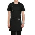 thumbnail image 4 of Adjustable Bib Apron Water Oil Resistant Canvas Cooking Kitchen Aprons with Pockets for Waiters Waitresses Black, 4 of 12