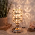 thumbnail image 4 of Crystal Table Lamp Bedside Lamps With Clear Crystal Lampshade and Metal Base Elegant Decorative, Nightstand Desk Lamp for Bedroom, Living Room, 4 of 5