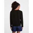 thumbnail image 4 of Scenario Women's Relaxed Slub Tee with Long Sleeves, Sizes XS-XXXL, 4 of 6