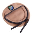 thumbnail image 2 of Boinas de mezcla de lana para hombre, ajustables, estilo militar, gorra de artista, 2 of 4