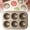 Brick Red, variant on 6-Cup Nonstick Muffin Pan, Carbon Steel Shell Shape, Oven Baking Cupcake Tray, 6 Cavity Cupcake Pan for Cookies, Cakes, Tarts, Quiches