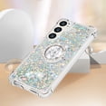 thumbnail image 5 of Funda para Samsung Galaxy S24 Plus 5G con Brillo Líquido Flotante, Purpurina, Parachoques y Anillo Giratorio Soporte, 5 of 5