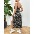 thumbnail image 5 of Fall 2025 Long Dress Strapless Wrap Chest High Slit Daisy Leopard Print Wrap around Skirt Maxi Dress, 5 of 10