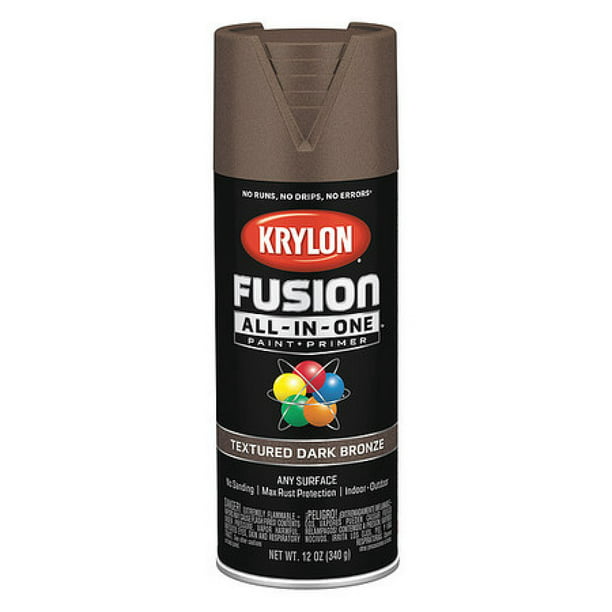 Krylon K02778007 Textured Spray Paint Dark Bronze Textured 12 Oz Walmart Com