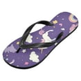 thumbnail image 2 of Unisex Comfort Flip Flops Summer Thong Sandals Non Slip Soles Flip Flop for Beach, Pool, and Daily Wear Unicorns and Rainbows Cloud M, 2 of 8