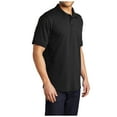 thumbnail image 3 of Yellow Rooster Mens Tall Core Blend Jersey Knit Polo Jet Black XLT, 3 of 4