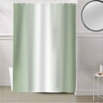 thumbnail image 5 of Fabric Shower Curtain, Sage Green and White Gradient Shower Curtains with 12 Hooks Waterproof Machine Washable Bath Curtains for Bathroom, 54 x 78in, 5 of 6