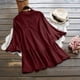 thumbnail image 4 of Tops de Mujer Elegantes Blusas Casuales Camisas de Moda Camiseta de Color Sólido Manga de Trompeta Manga Corta Cuello en V Odeerbi  ODB168711, 4 of 9