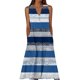 thumbnail image 3 of TaTaai Ladies V Neck Sleeveless Maxi Dress Strap Detail Casual Summer Loose Fit Beach Vacation Long Sundress Gift, 3 of 5