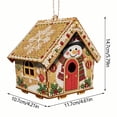 thumbnail image 3 of DIY Christmas Candy House Ornaments Gingerbread House Kit Tabletop Decor Holiday Art Craft Gift for Adults, 3 of 9