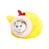 Super Store Online Animal Mini Sleeping House Warm Pet Hedgehog Hamster Nest (Yellow Chicken)