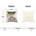 thumbnail image 2 of Boho Pillow Covers 18x18 Set of 2 Green Gold Leaves Throw Pillow Covers Outdoor Decoration Mid Century Bohemian Style Pillowcase Farmhouse Decorative Linen Cushion Case for Home Sofa Couch, 2 of 6