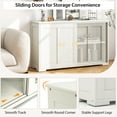 thumbnail image 6 of Costway Stackable Buffet Sideboard Set of 2 with Sliding Doors & Adjustable Shelf Antique White, 6 of 9