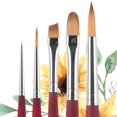 thumbnail image 3 of Set de 5 pinceles para pintura Princeton Velvetouch 3950 para acrílico y óleo, 3 of 7
