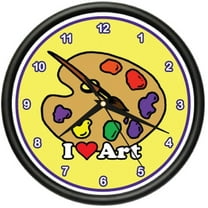 ARTIST Wall Clock artist's paint brush art teacher gift