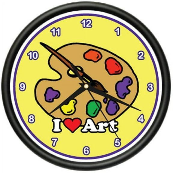 ARTIST Wall Clock artist's paint brush art teacher gift