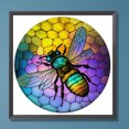 thumbnail image 1 of Cuadros Decorativos Pintura de diamante 5D DIY Taladro redondo completo Vidrieras Abeja Decoración para el hogar (LP457) Wdftyju embutido en tela, 1 of 7