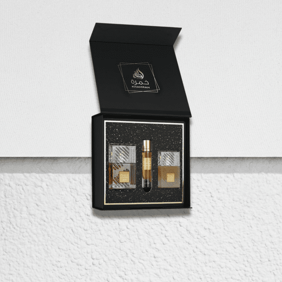 Set de regalo Perfume Lattafa Khamrah de 3 piezas para mujer