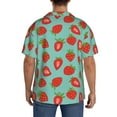 thumbnail image 5 of Wukai Hand Drawn Strawberry Men's Casual Short-Sleeve Button Down Shirt - Lightweight Summer Dress Shirt for Daily Wear-3X-Large, 5 of 7