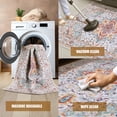 thumbnail image 6 of ARJINCUTE Non Slips Boho Area Rugs 9' x 12', Vintage Large Floor Carpet, Machine Washable, Foldable, No Shedding, 6 of 7