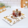 thumbnail image 5 of Bath Accessories Sets Single Print Decorative Tray With Handle For Home Bathroom Bedroom French Golden, 5 of 7