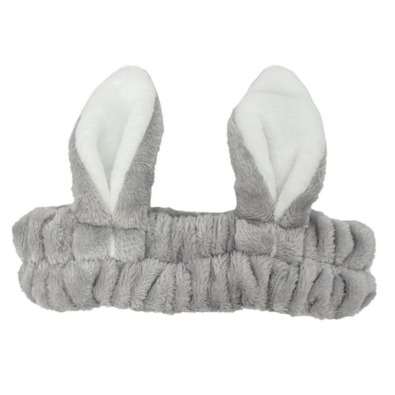 Women's Cosmetic Headband, Bunny, Grey Ears, OSFM By MinxNY