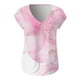 thumbnail image 3 of Gibobby Mujeres Manga de Cap Tank Tops Verano V cuello Casual de ajuste suelto camisas de Plain BASIC Blouse(Rosa,G), 3 of 5