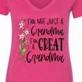 thumbnail image 4 of Inktastic I'm Not Just a Grandma, I'm a Great Grandma Flowers Women's V-Neck T-Shirt, 4 of 5