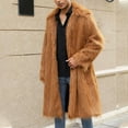 thumbnail image 6 of Miluxas Men's Faux Fur Coat Jacket Winter Warm Thick Coat Outwear Long Parka Overcoat, 6 of 8