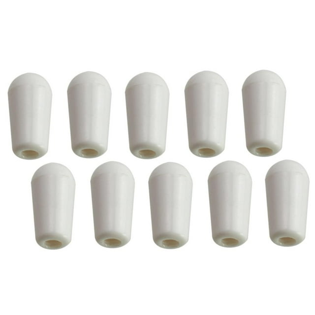 TISHITA 10PCS White Plastic Electric Guitar 3 Way Toggle Switch Knob Tip Caps for ST