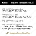 thumbnail image 3 of Max Advanced Brakes - Brake Kit for 2010 2011 2012 2013 2014 VW Jetta GTI Beetle Eos Audi A3/Quattro Front and Rear Replacement Geomet Coated Disc Brake Rotors and Ceramic Brake Pads, 3 of 9