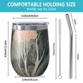 thumbnail image 5 of 12oz Stainless Steel Insulated Wine Tumbler with Lid and Straw – Double Wall Vacuum Mug for Hot & Cold Drinks, 304 Steel Interior, Sweat-Free Design, 5 of 5