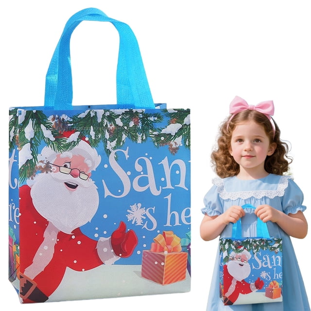 Christmas DecorationsClosure Bags & lids & BoxesChristmas Laminated Non Woven Bags Bags With Handles For Holiday And Event GiveawaysFresh preservation case
