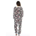 thumbnail image 3 of Just Love Christmas Print Pom Pom Adult Bodysuit (Winter Flakes (Plush), X-Small), 3 of 3