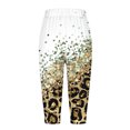 thumbnail image 5 of TFEOQRY Capris Pants for Women Leopard Print Drawstring Tied Cropped Pants with Pockets Elastic Waisted Trousers White, 5 of 6