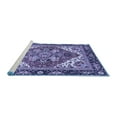 thumbnail image 2 of Ahgly Company Machine Washable Indoor Round Persian Blue Traditional Area Rugs, 5' Round, 2 of 4