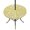 Yellow, Lemon, White, variant on Round Outdoor Tablecloth with Umbrella Hole and Zipper, Purple Dog Paw Tablecloth with Elastic Waterproof, Modern Geometric Abstract Aesthetics Patio Table Covers for 45" - 54" Picnic Pool Tables