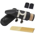 thumbnail image 5 of Kit de Boquilla, Incluye Ligadura+Caña de Clarinete 2.5+Boquilla de Clarinete Negra Tapa de Plástico Accesorios para Instrumentos Musicales,11 Feliz Sencillez, 5 of 5