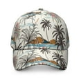 thumbnail image 2 of Tropical Adjustable Snapback Hat - Minimalist Unisex Baseball Cap for Sports, Camping & Beachwear - Inspired by Coastal Paradise, 2 of 7