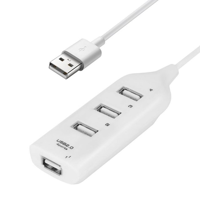 USB 2.0 Hub 4 Ports Multi USB Splitter Power Adapter Multiple Expander Hubs Desktop Laptop PC Adapters