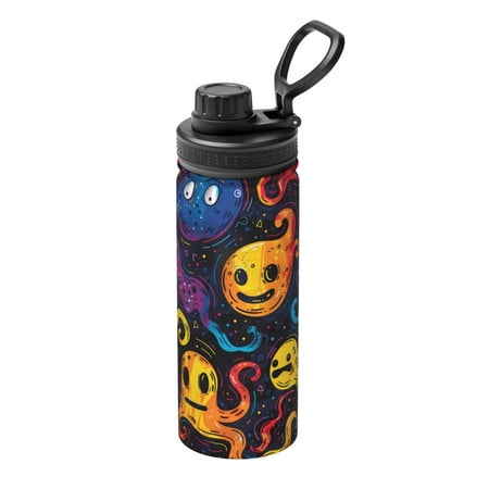 

Salouo Playful Ghosts Night Sky for 18oz Stainless Steel Vacuum Insulated Tumbler Coffee Travel Mug Spill Proof with Lid Thermos Cup for Keep Hot/Ice Coffee Tea and Beer