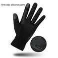 thumbnail image 6 of 1 Pair Unisex Outdoor Gloves Plush Lining Touch Screen Autumn Winter Anti Skid Running Gloves for Sports-M,Black, 6 of 8