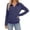 Navy, variant on Womens Pullover Collared V Notch Placket Tunic Long Sleeve Banded Hem Relaxed Fit Top