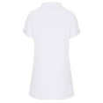 thumbnail image 6 of HAPIMO Women's Trendy Loose Long Tops Dressy Shirts Dress Summer Solid Color Short Sleeve Lapel Button Pullover Elegant Casual Relaxed Blouses for Teen Girls White XXXL, 6 of 6