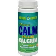 Angle View: Natural Vitality Natural Calm Plus Calcium - powder, 8 OZ