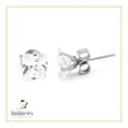 thumbnail image 5 of BEBERLINI Men Stud Earrings Cubic Zirconia Silver Stainless Steel Jewelry Square 6 mm, 5 of 7
