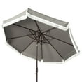 thumbnail image 6 of Safavieh Milan 9' Market Crank Fringe Tilt Patio Umbrella, Grey/White, 6 of 7